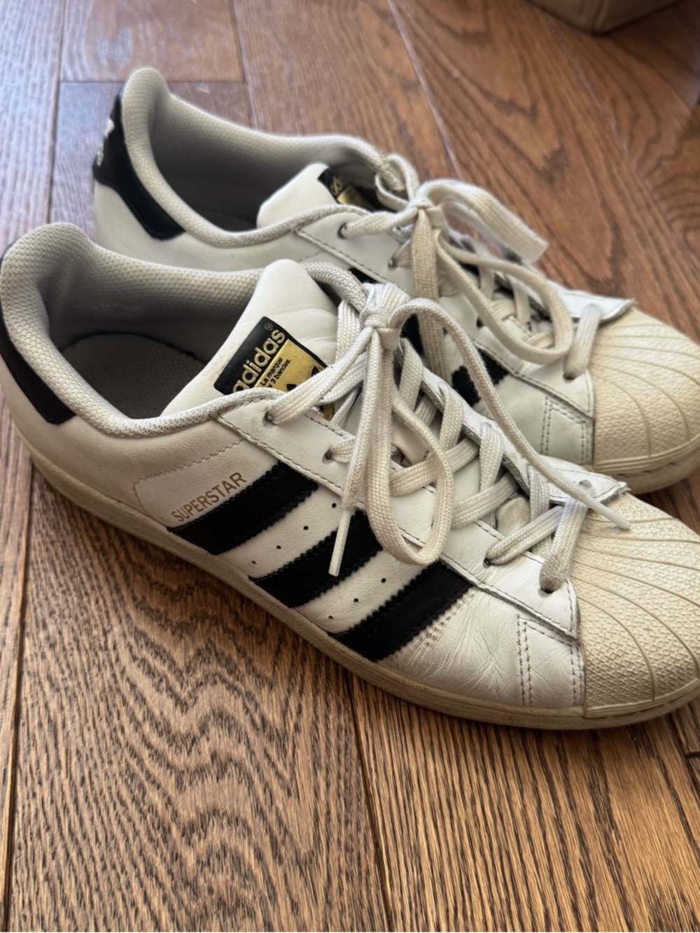 adidas Superstar White and Black Women's Sneakers
